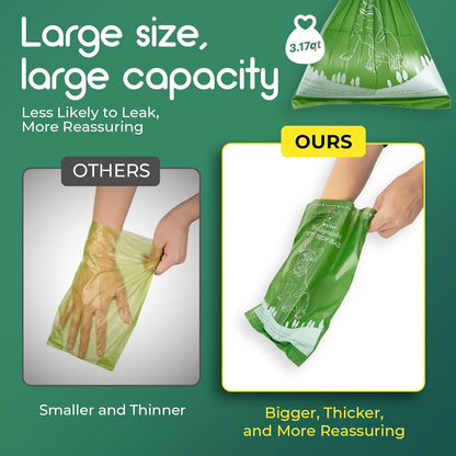 Biodegradable Dog Poop Bags 360 Count Scented, Leak Proof and Extra Thick Waste Bag Refill