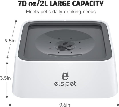 1L/2L/70Oz Dog Spill Proof Pet Water Bowl, Anti-Choking Water Bowl, Slow Water Feeder Pet Water Dispenser Carried Water Bowls for Dogs, Cats & Pets